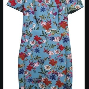 Calvin Klein Collection Floral Multicolor Mini Dress